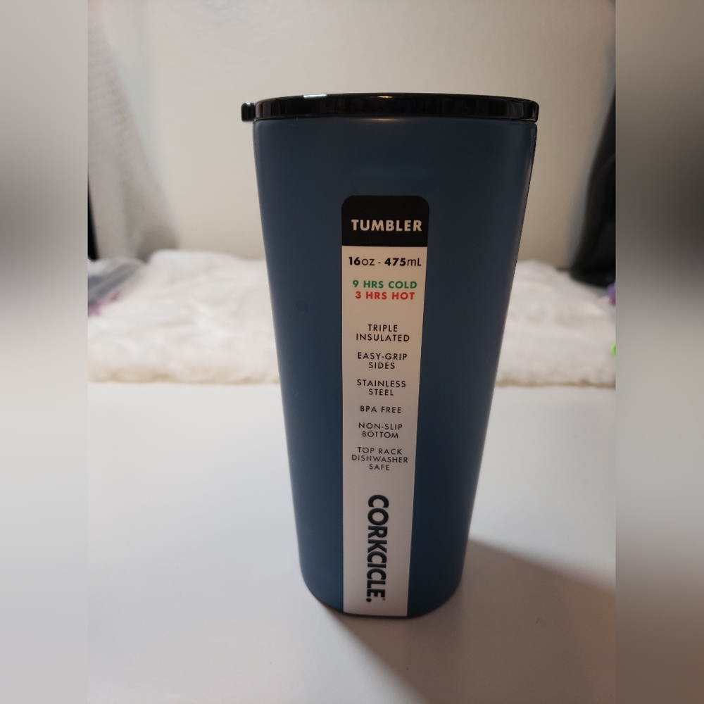 Corkcicle Slate Blue Tumbler 16oz